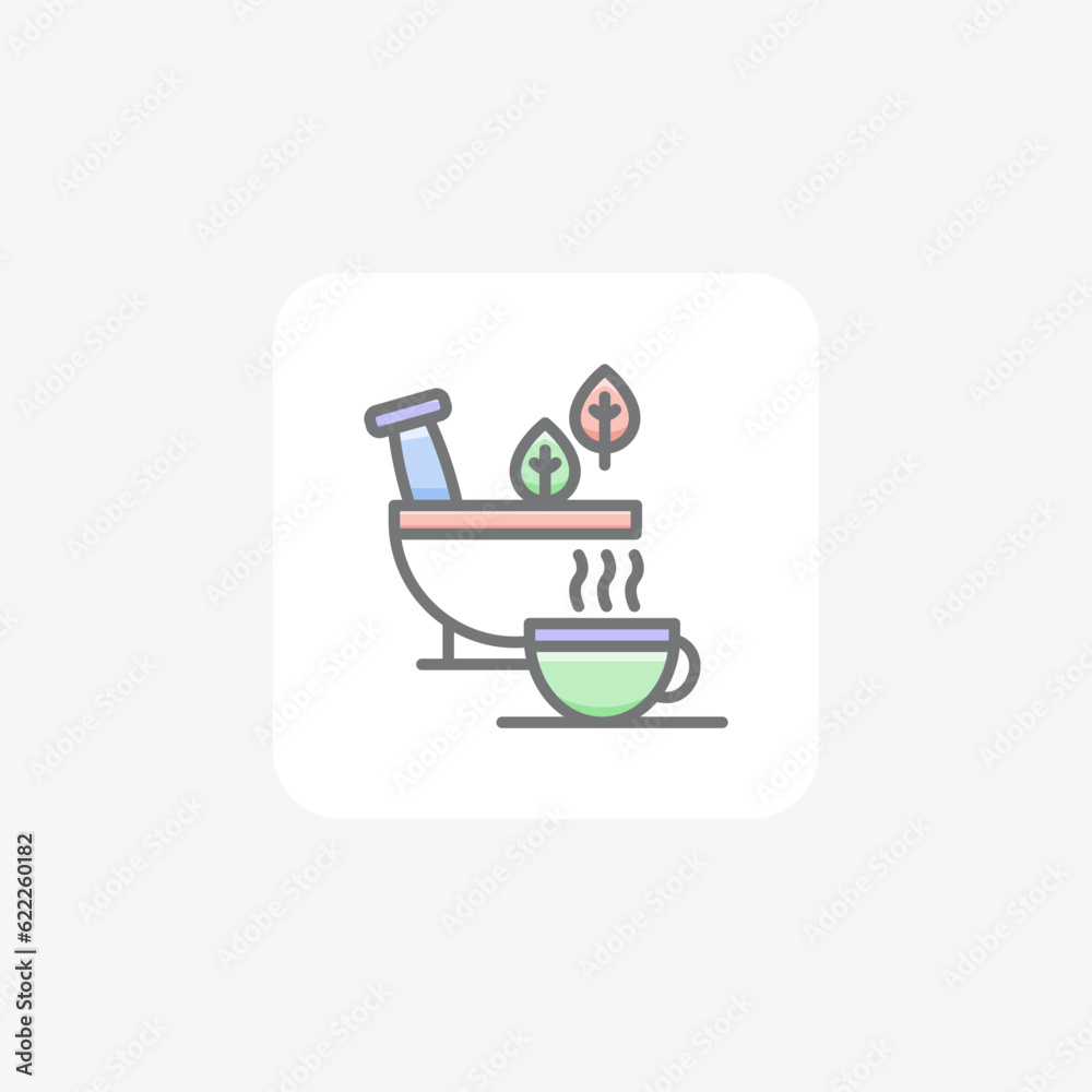Injection, Vial, Medication, Syringe Vector Awesome Fill Icon