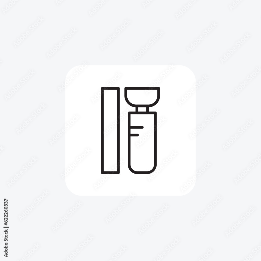 Test Equipment, Quality Control Vector Line Icon Test Equipment, Quality Control Vector Line Icon