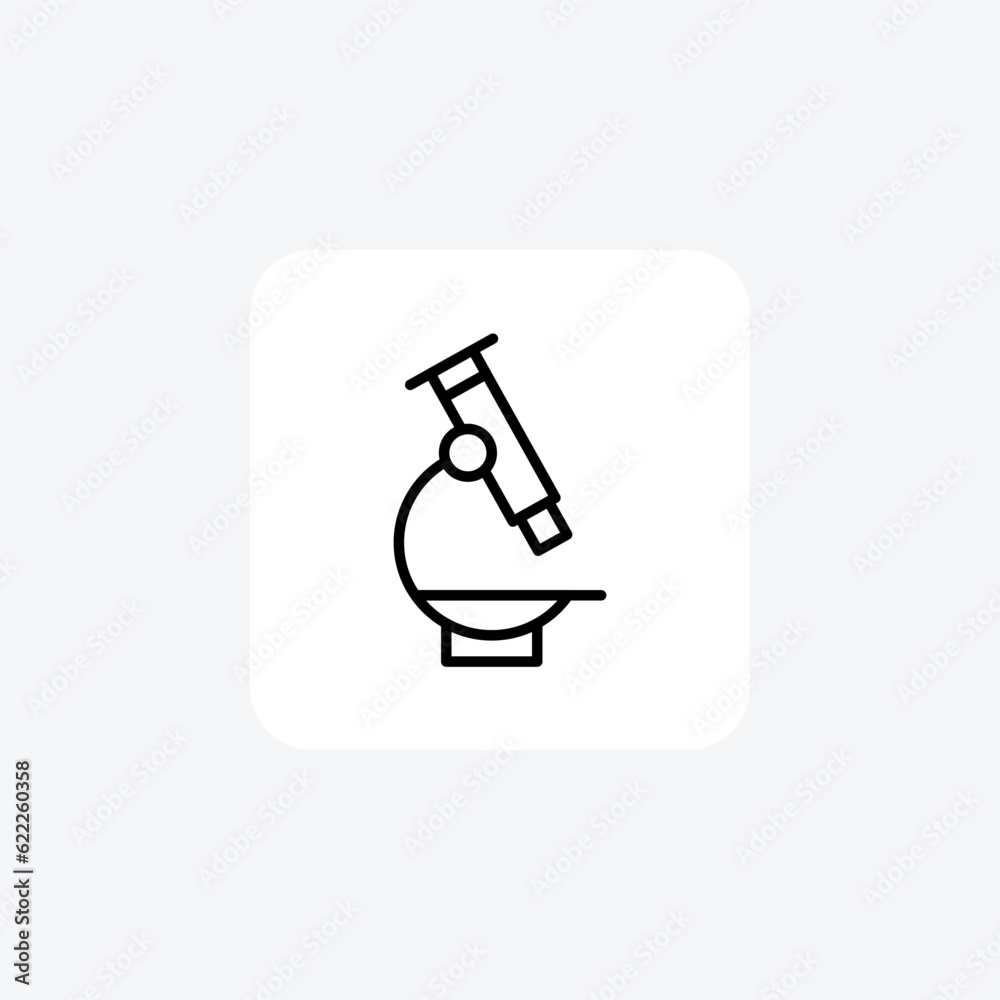 Microscope, Science, Research Vector Line Icon Microscope, Science, Research Vector Line Icon