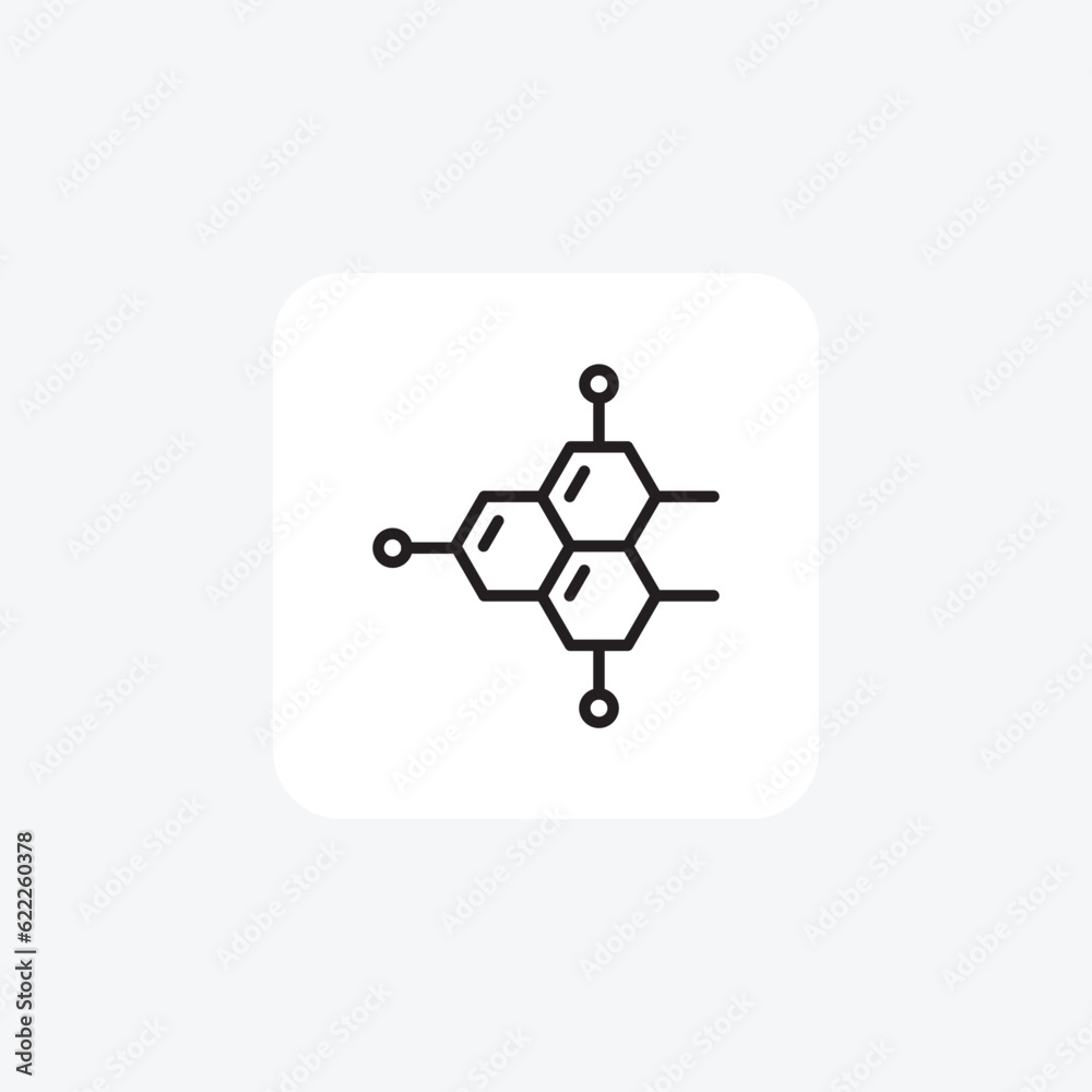 Chemical Formula, Molecular Structure Vector Line Icon Chemical Formula, Molecular Structure Vector Line Icon