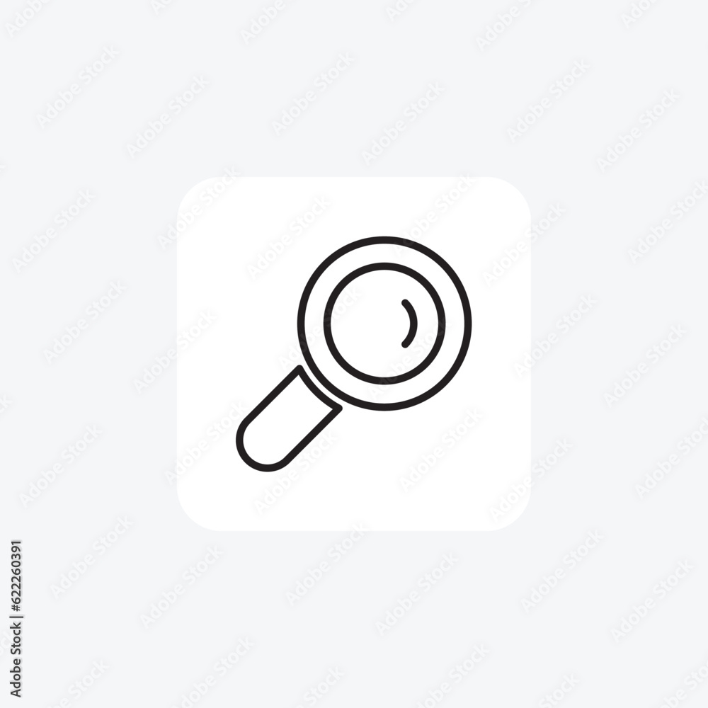 Magnifier, Inspection, Zoom Vector Line Icon