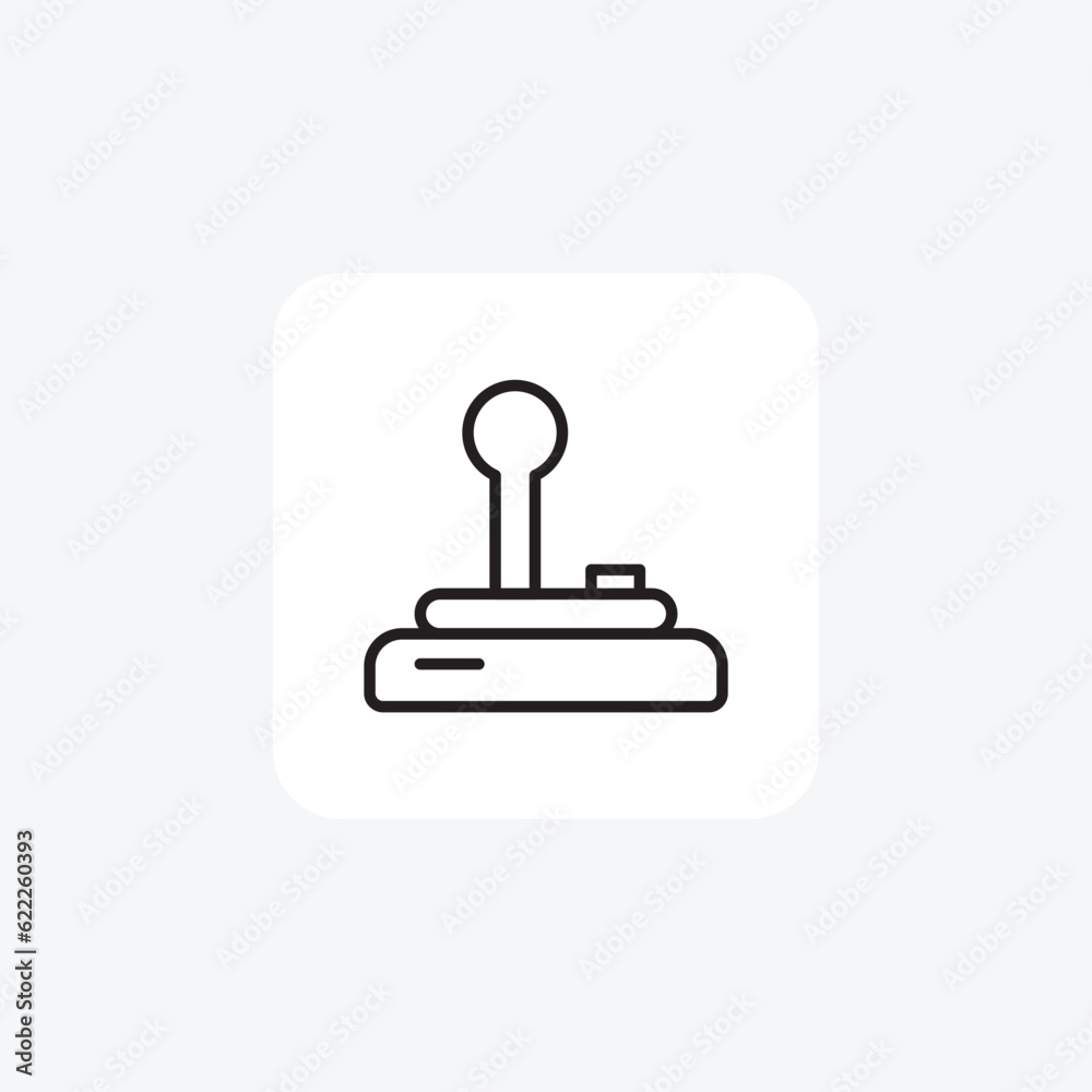 Machine Handle, Equipment, Lever Vector Line Icon Machine Handle, Equipment, Lever Vector Line Icon