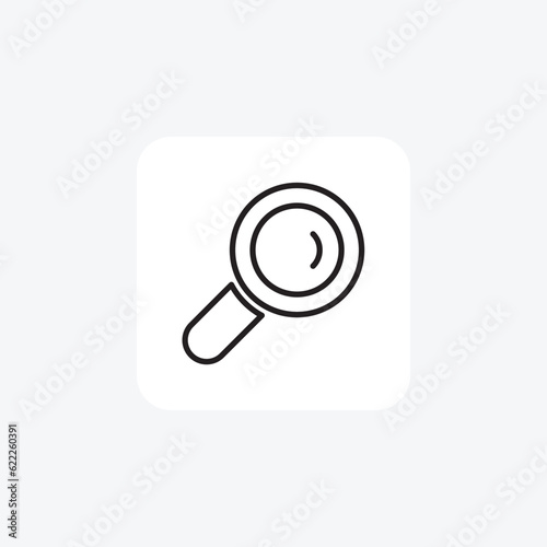 Magnifier, Inspection, Zoom Vector Line Icon