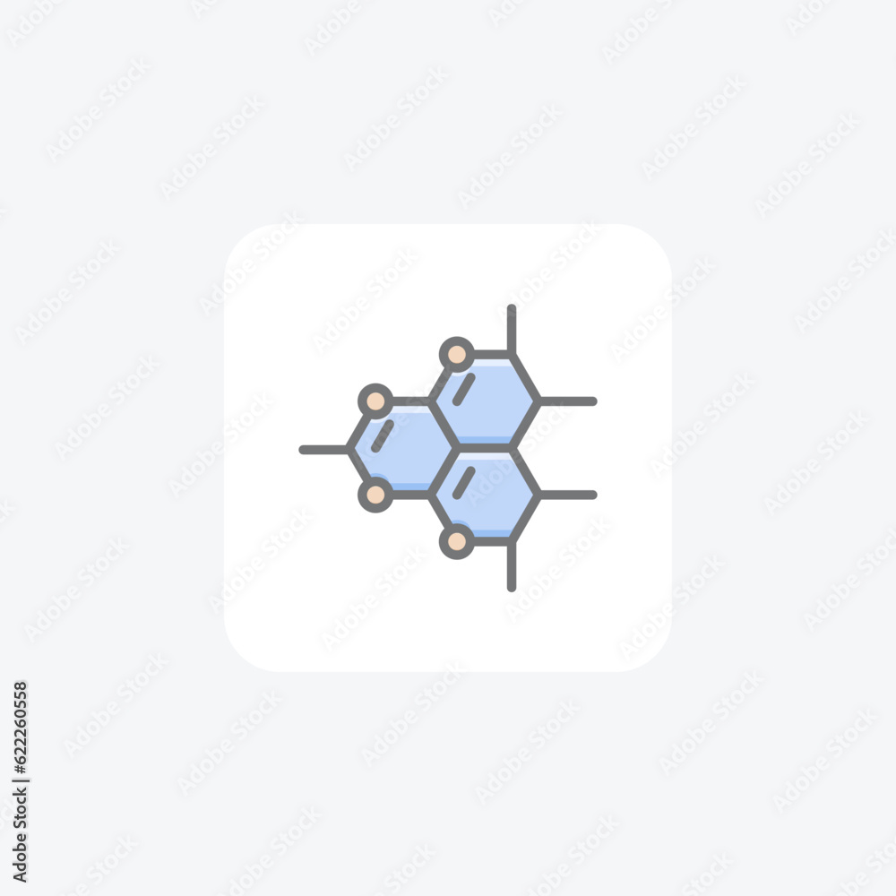 Chemical Formula, Molecules, Elements Vector Awesome Fill Icon
