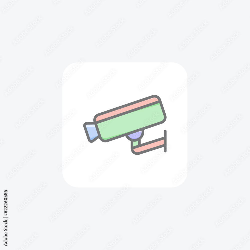 CCTV Camera, Surveillance, Security, Monitoring Vector Awesome Fill Icon CCTV Camera, Surveillance, Security, Monitoring Vector Awesome Fill Icon