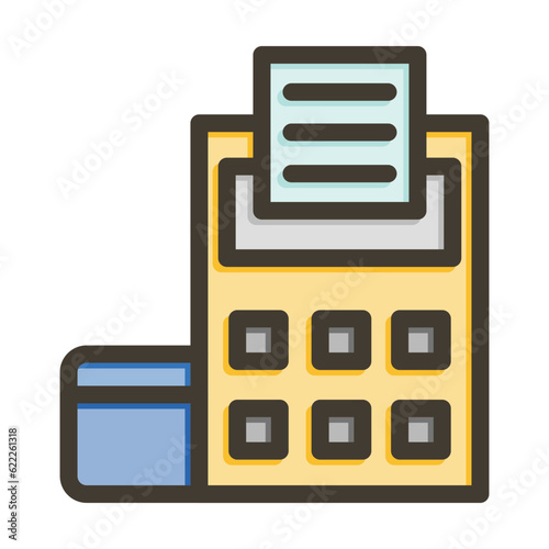 Edc Vector Thick Line Filled Colors Icon Design