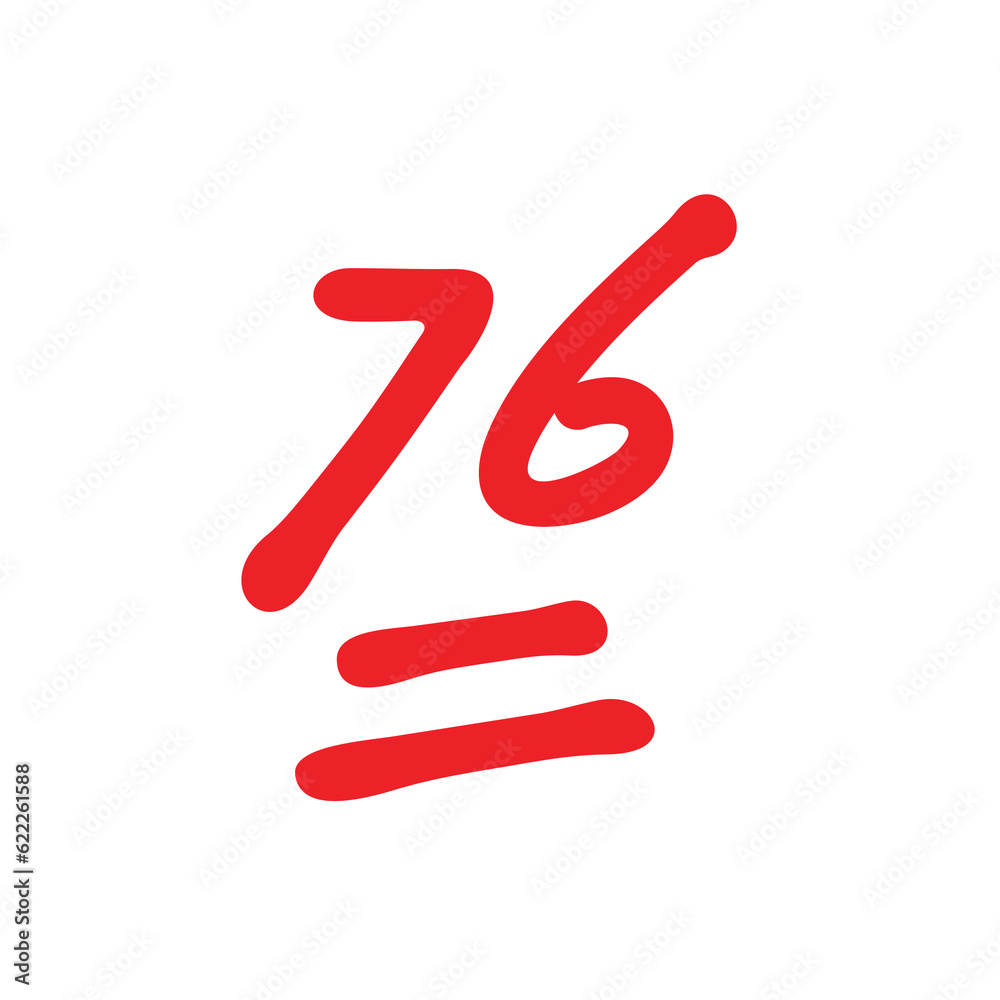 76 points exam score, seventy six points grade results, isolated on white background 76 points exam score, seventy six points grade results, isolated on white background