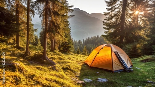Camping trips in natural parks and wilderness areas, where you can reconnect with nature, explore stunning landscapes. Generated by AI.