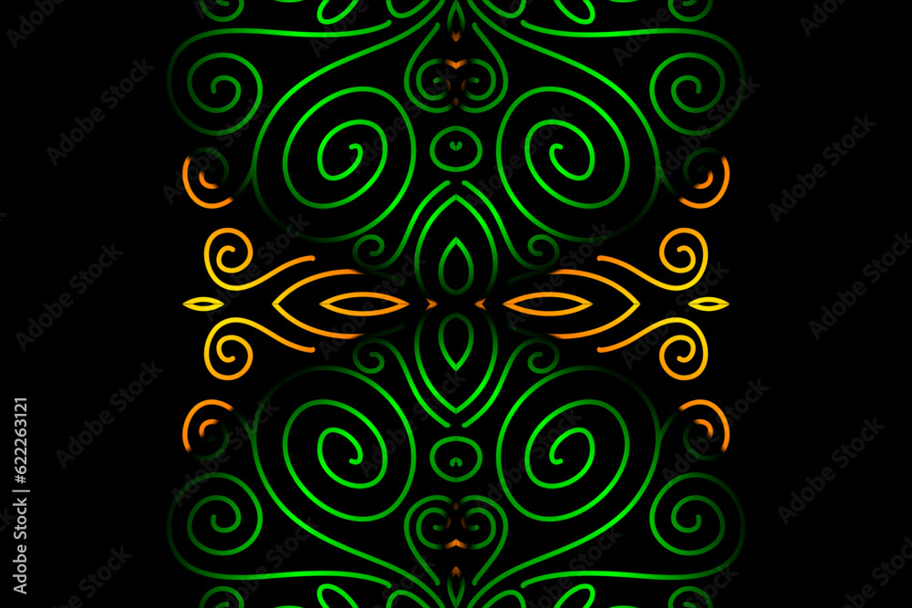 Beautiful colourful gradient batik line art pattern background pattern Beautiful colourful gradient batik line art pattern background pattern