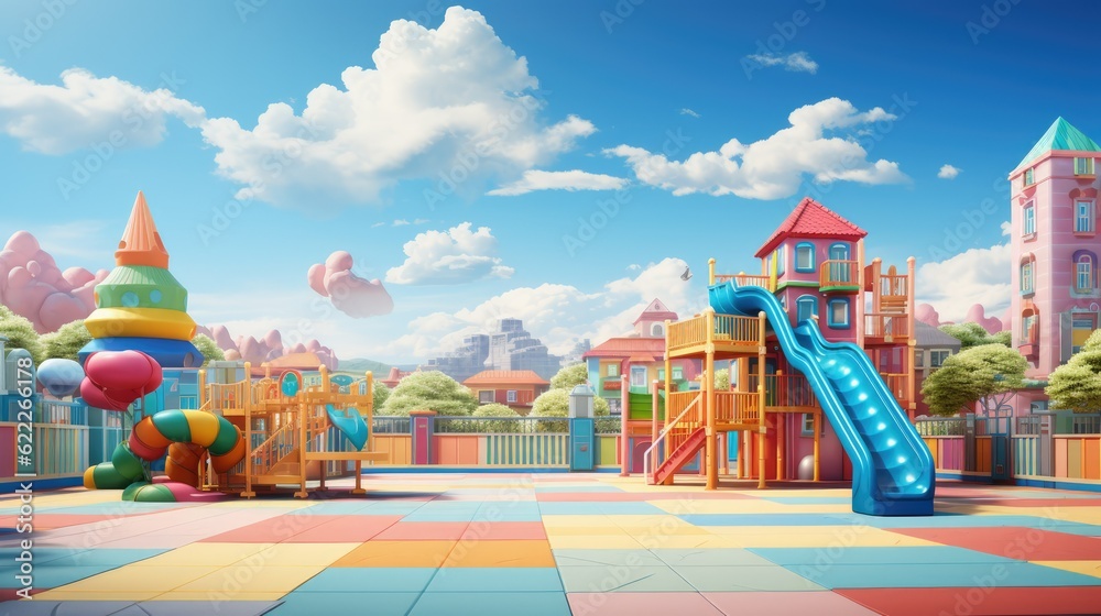 energetic playground background to commemorate Back to School energetic playground background to commemorate Back to School