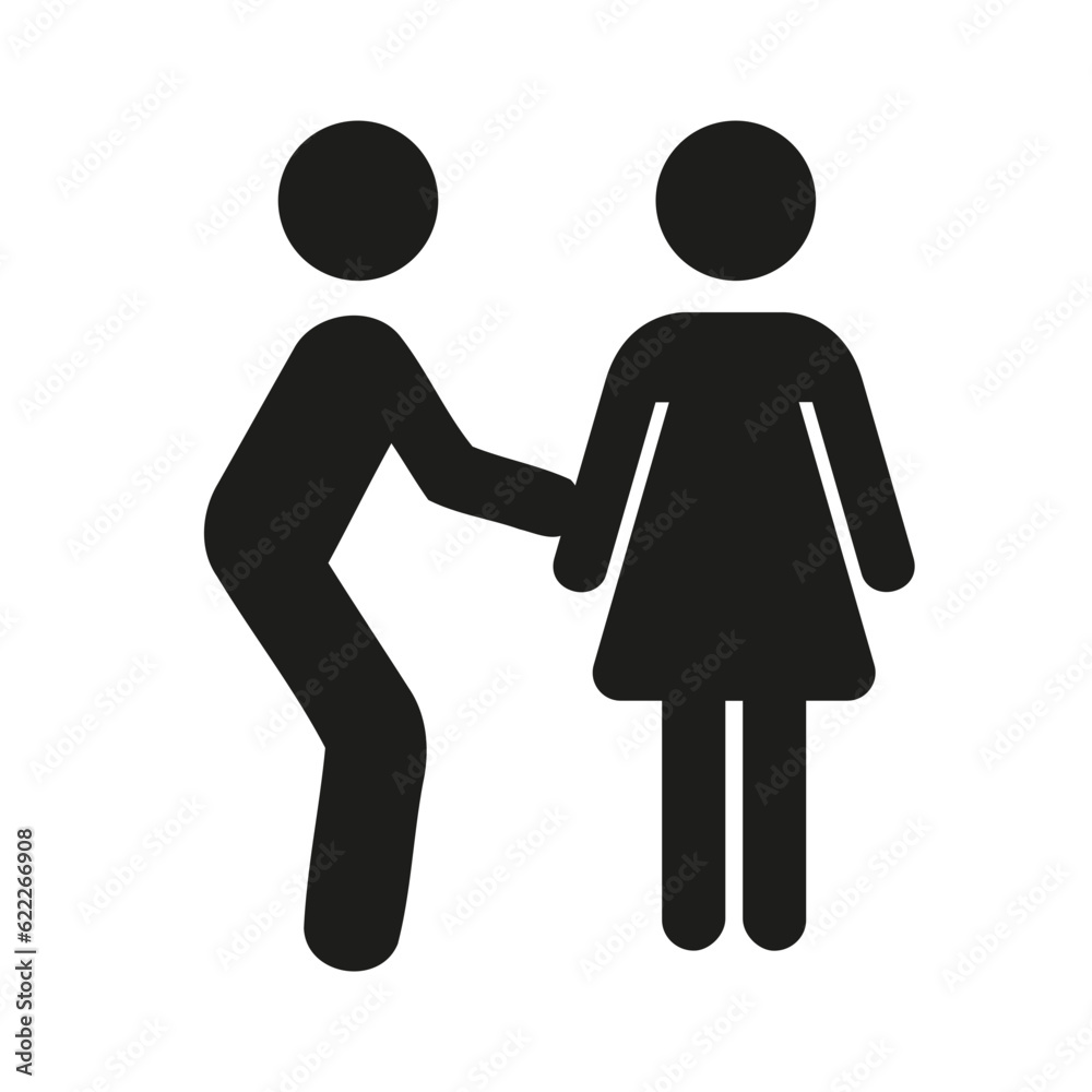Couple in bed icon Couple in bed icon