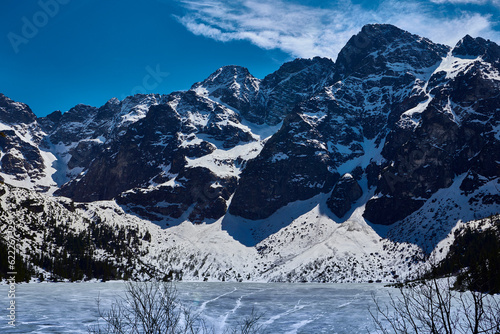 Beautiful view on the snow Tatry. Zakopane, Giewont, Kasprowy Wierch, Swinica, Rysy, Kresanica photo