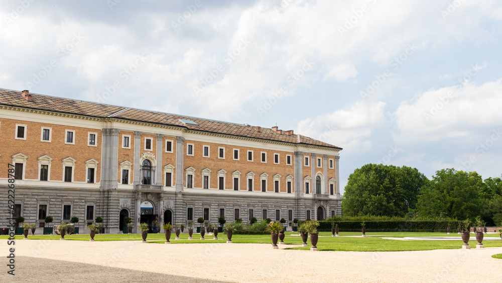 royal palace and royal gardens in Turin in piedmont italy.