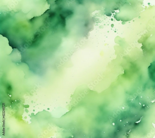 abstract watercolor background  light green air. Generative ai.