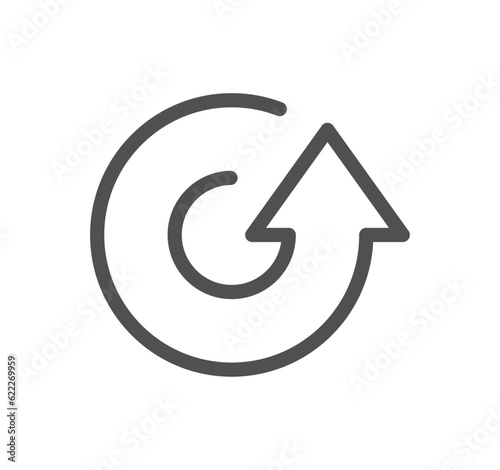Interface arrows related icon outline and linear vector.