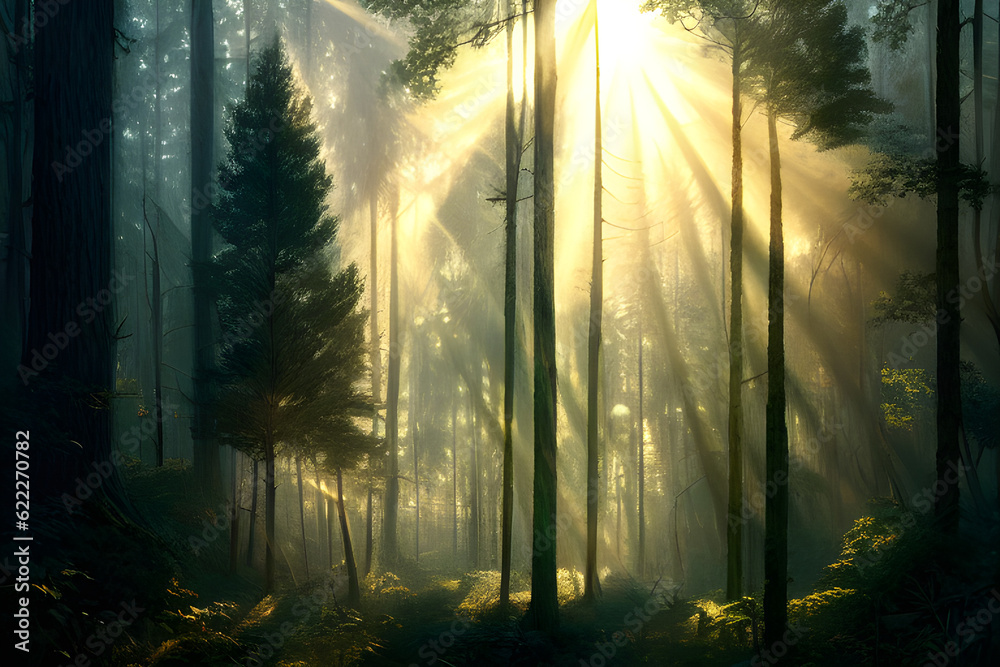 sunrise in the forest
generative ai