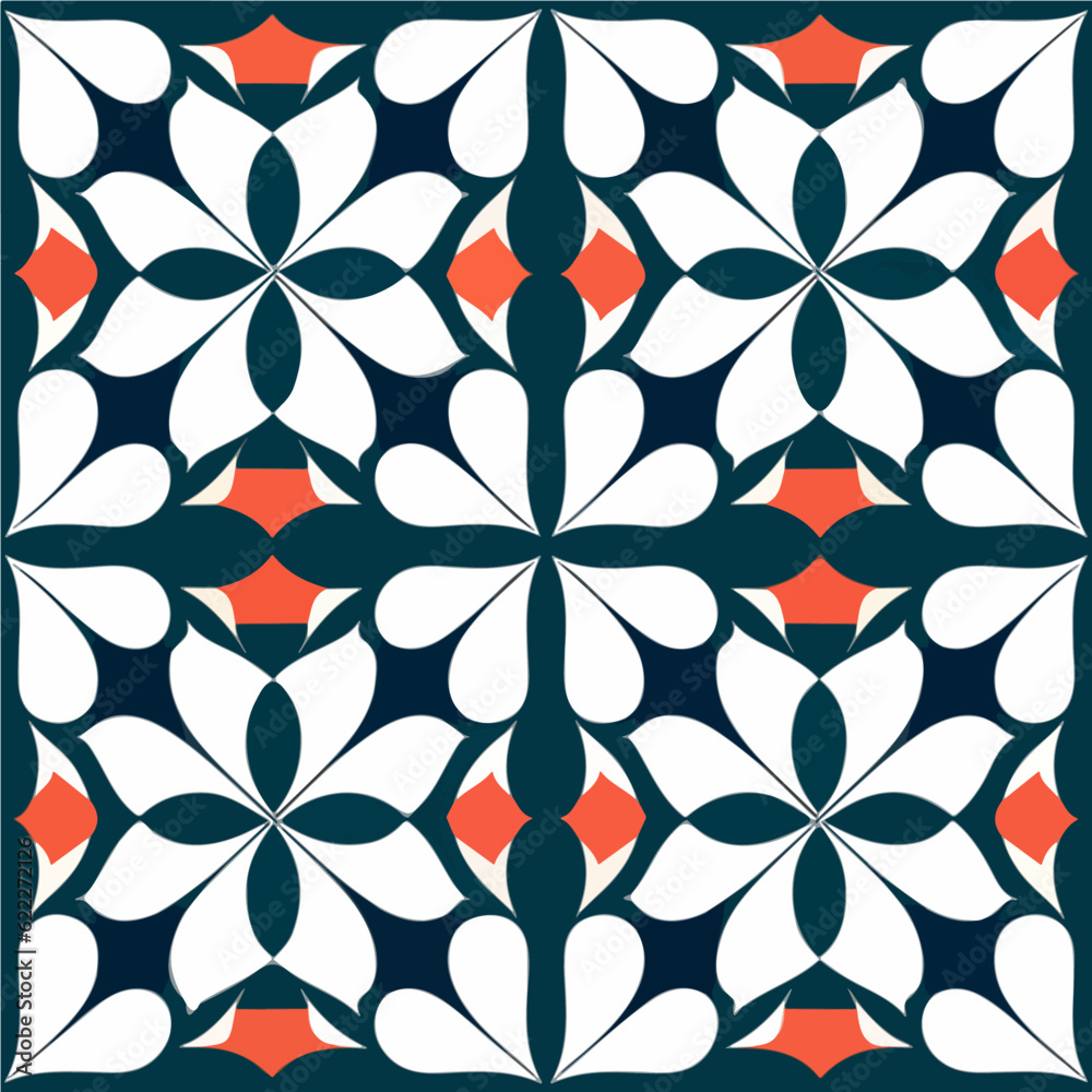Striking black and white pattern with vibrant orange accents. It incorporates a peppermint motif and exhibits seamless symmetry, drawing inspiration from Persian designs. Striking black and white pattern with vibrant orange accents. It incorporates a peppermint motif and exhibits seamless symmetry, drawing inspiration from Persian designs.