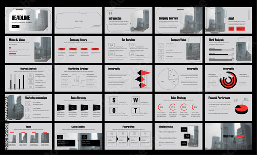 Presentation templates elements on a white background. Vector infographics. Use in Presentation, flyer and leaflet, corporate report, marketing, advertising, annual report, banner. 