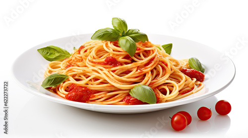 Spaghetti in a white plate