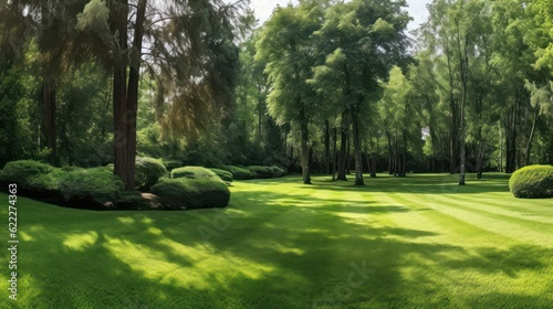 garden with green trees © Zain Graphics