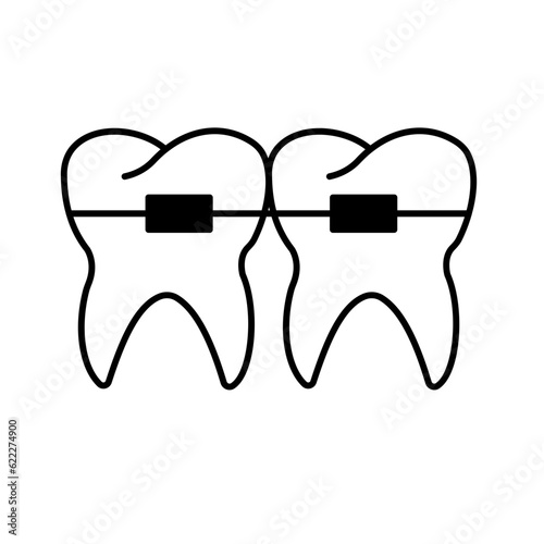 Dental fixation Vector Icon

