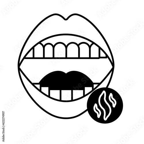 Bad breath Vector Icon

