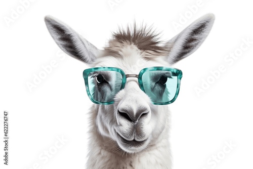 Luxury Cow with Sunglasses Isolated on Transparent Background. Generative Ai © AIstudio1