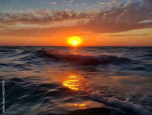 sunset in the sea © Ulas