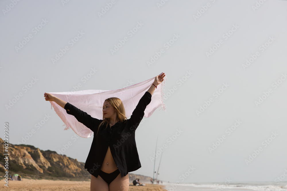 Obraz premium yoga on the beach