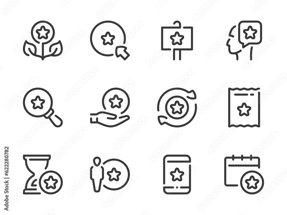 Reward star and Bonus points vector line icons. Special offer and Loyalty program outline icon set. Membership system, Collect coins, Benefit, Gift bonus offer and more. Reward star and Bonus points vector line icons. Special offer and Loyalty program outline icon set. Membership system, Collect coins, Benefit, Gift bonus offer and more.