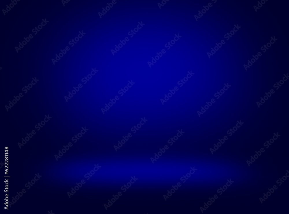 Blue product placing background with particles
