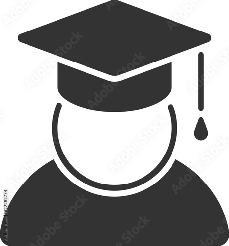 Education icon vector illustartion. College cap or graduate hat symbol. Student degree sign.