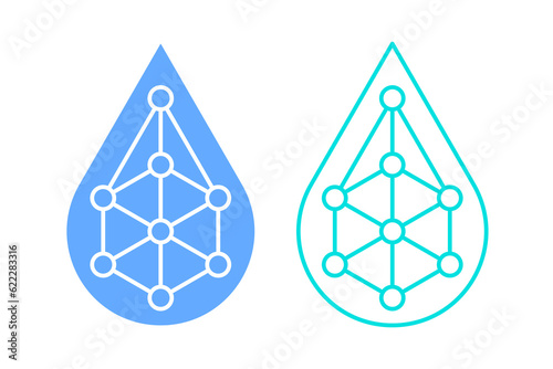 Hyaluronic Acid vector icon logo badge concept design