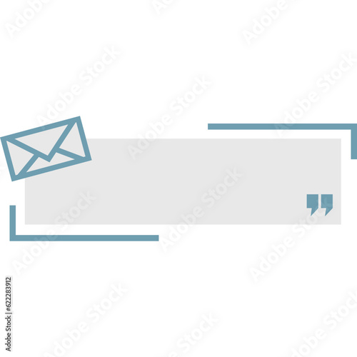 Text box with mail envelope icon