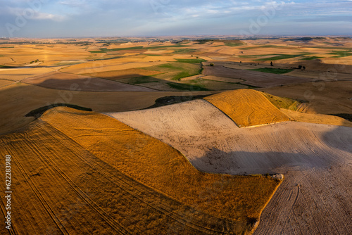 Obraz na płótnie Early morning in the Meseta, a spanish region with crop fields. Spain w salonie