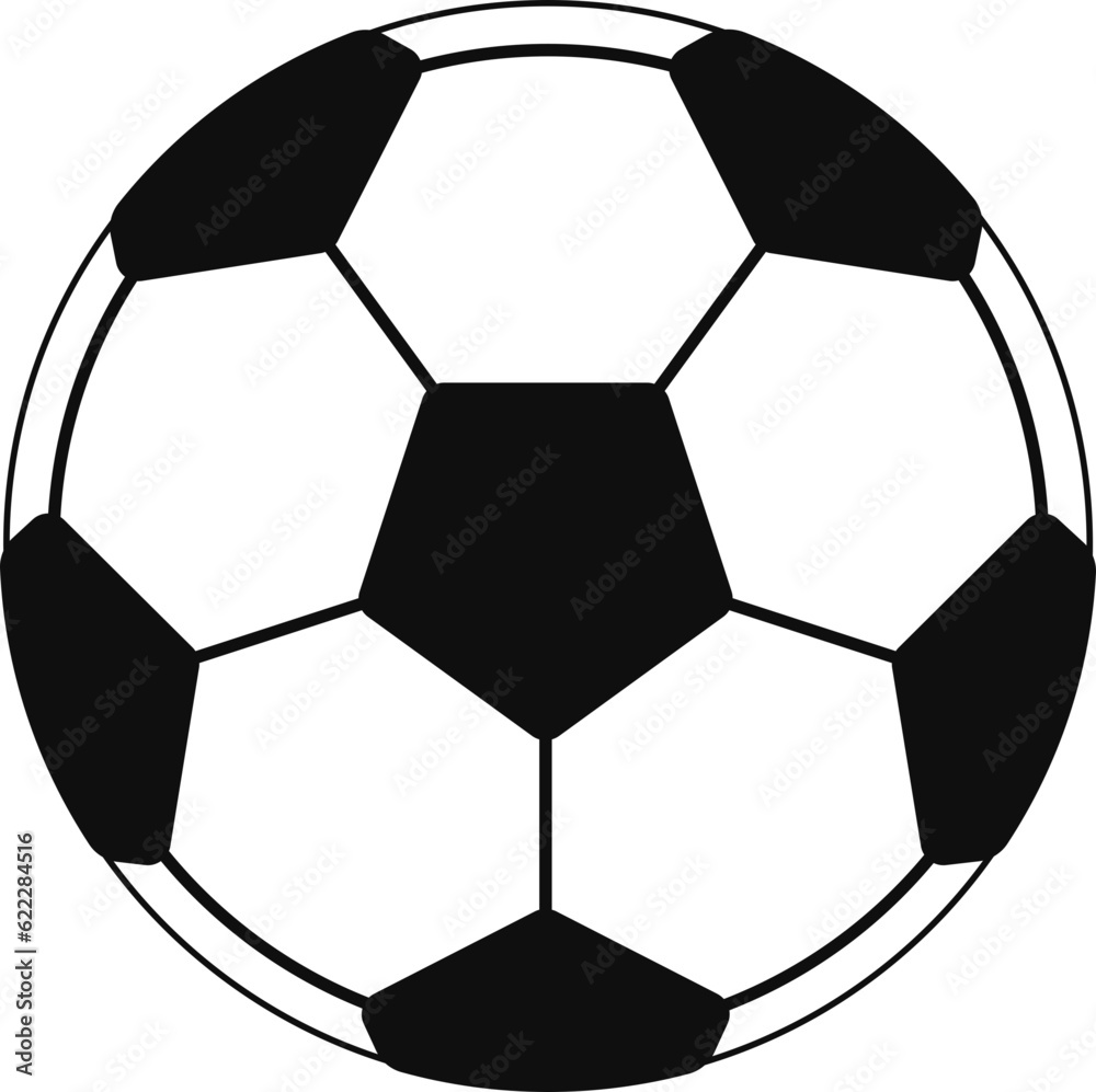 Soccer ball icon. Flat design. Vector illustration. Soccer ball icon. Flat design. Vector illustration.