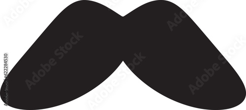 Moustache vector icon. Black retro style mustache. Shave barber vintage man face