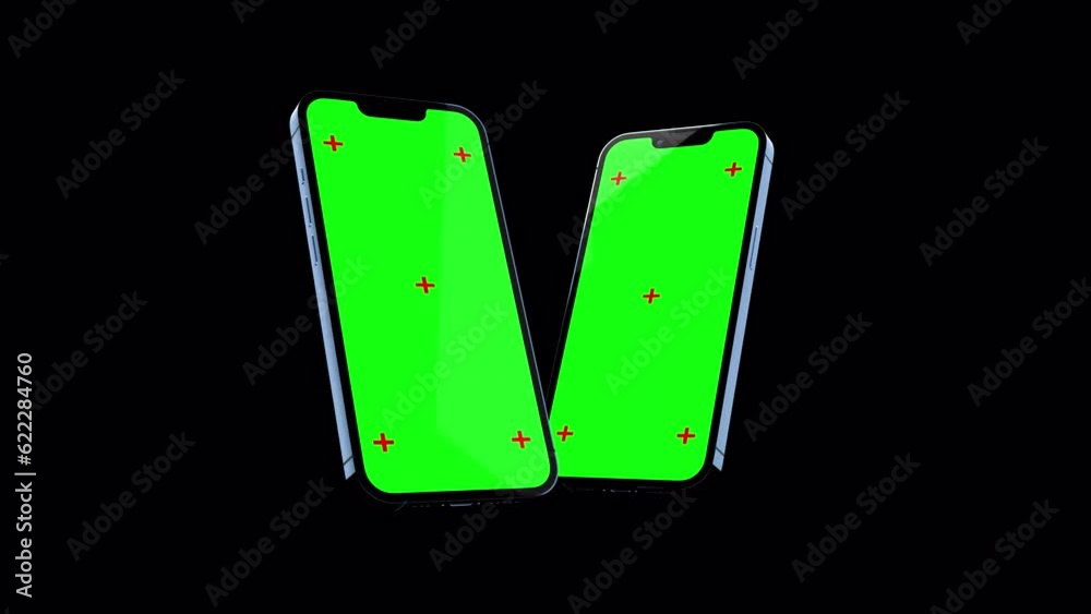 Creative animated smartphone mockup on transparent background. Alpha channel. Video suitable for app or website promotion.