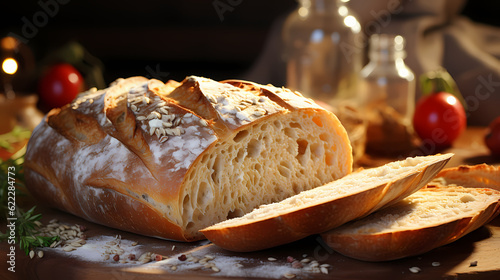 fresh tasty bread - AI generated