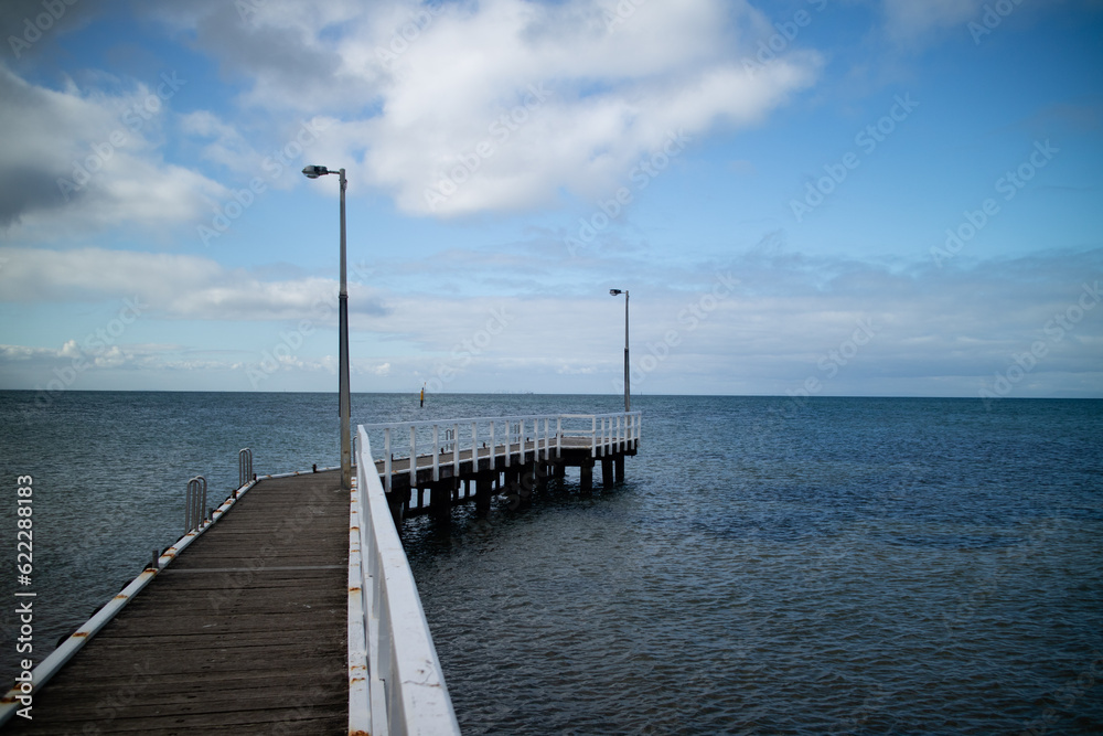 An old pier by the bay in Victoria, Australia.