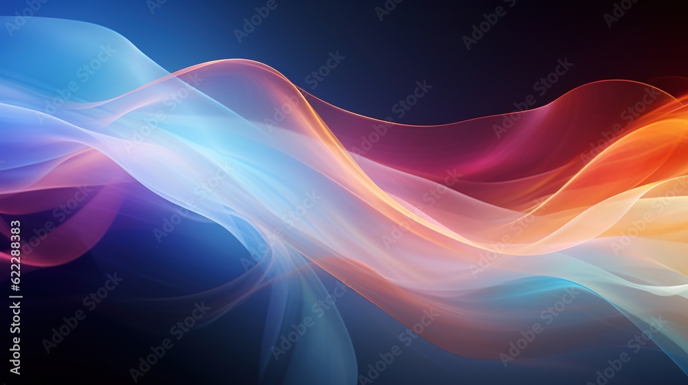 abstract background with glowing color waves