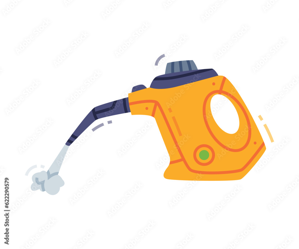 Steam Cleaning Equipment and Professional Housekeeping Device Vector Illustration