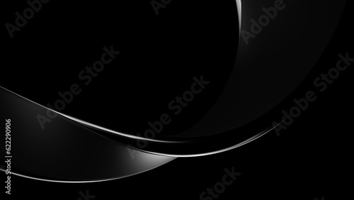 3d Abstract black background Illustration. 3d rendering