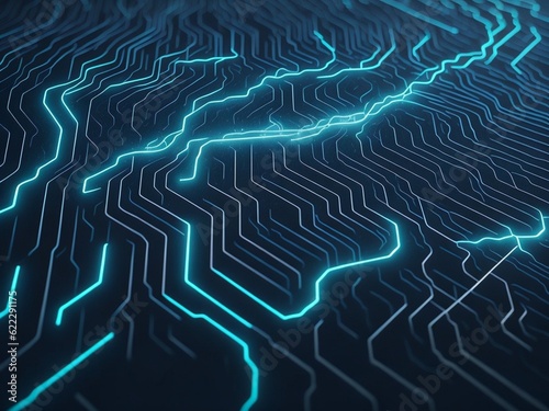 An abstract illustration of data flowing through a network of nodes, digital background with binary code and AI algorithms running in the background, Futuristic technology wallpaper with digital wave
