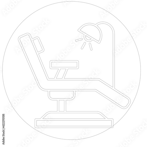 Dental chair Vector Icon

