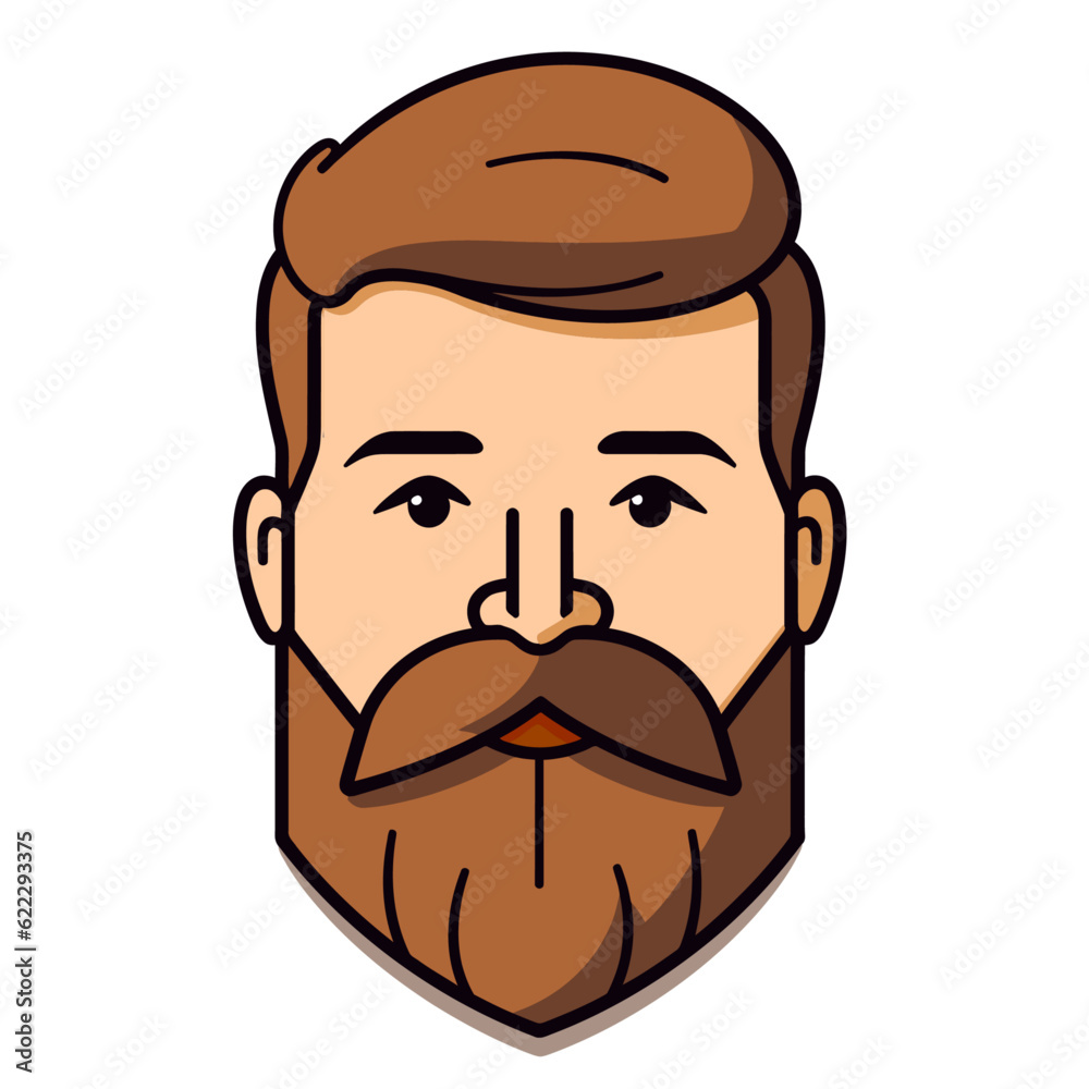 A Hipster with a Brown Beard Portrait