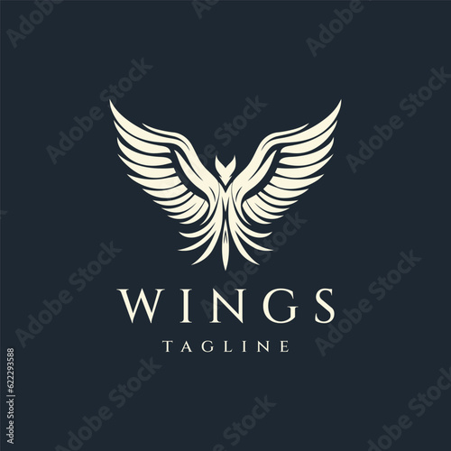 Wings logo design vector illustration