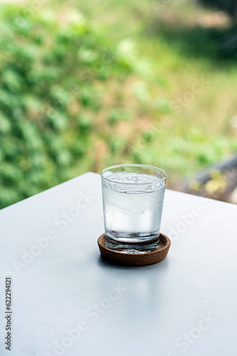 Drinking water for fresh and healthy on the day.