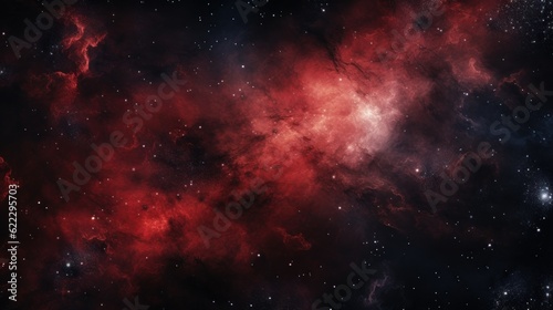 Colorful Red and Black Gradient Galaxy Abstract Background Texture. Generative AI illustration.