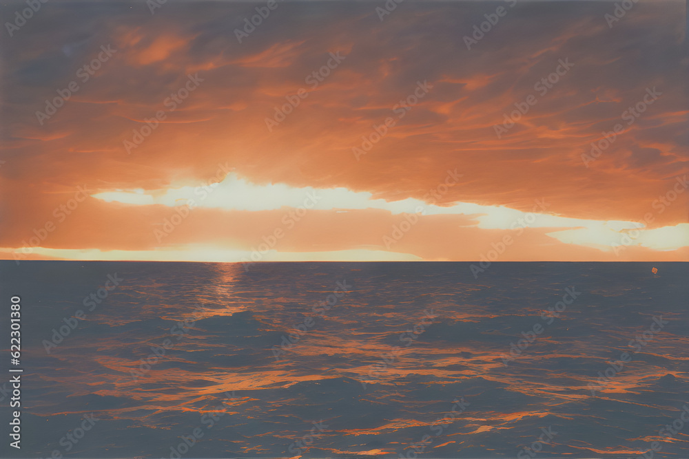 the sea at sunset
Generative AI